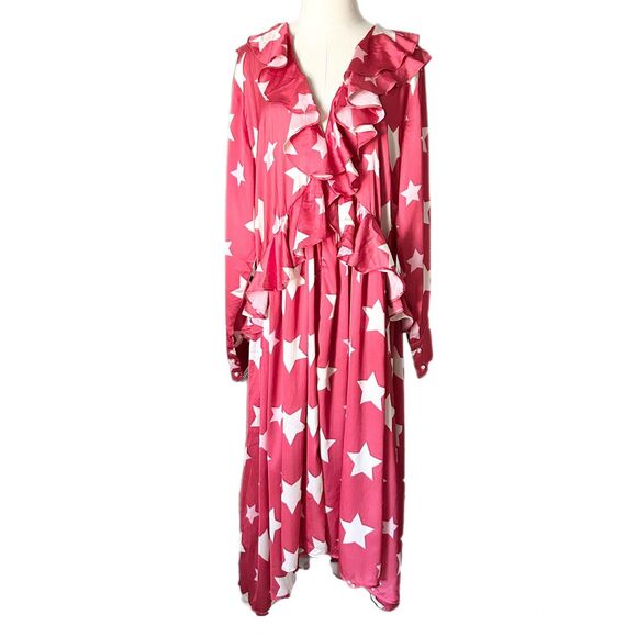 NEW Sister Jane Star Baker Ruffle Midi Dress in Red Size XL - Picture 1 of 5